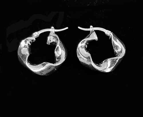 Lot De Bijoux Italiens Torsadés : Boucles D'oreilles + Pendentif En Argent (cuivre)