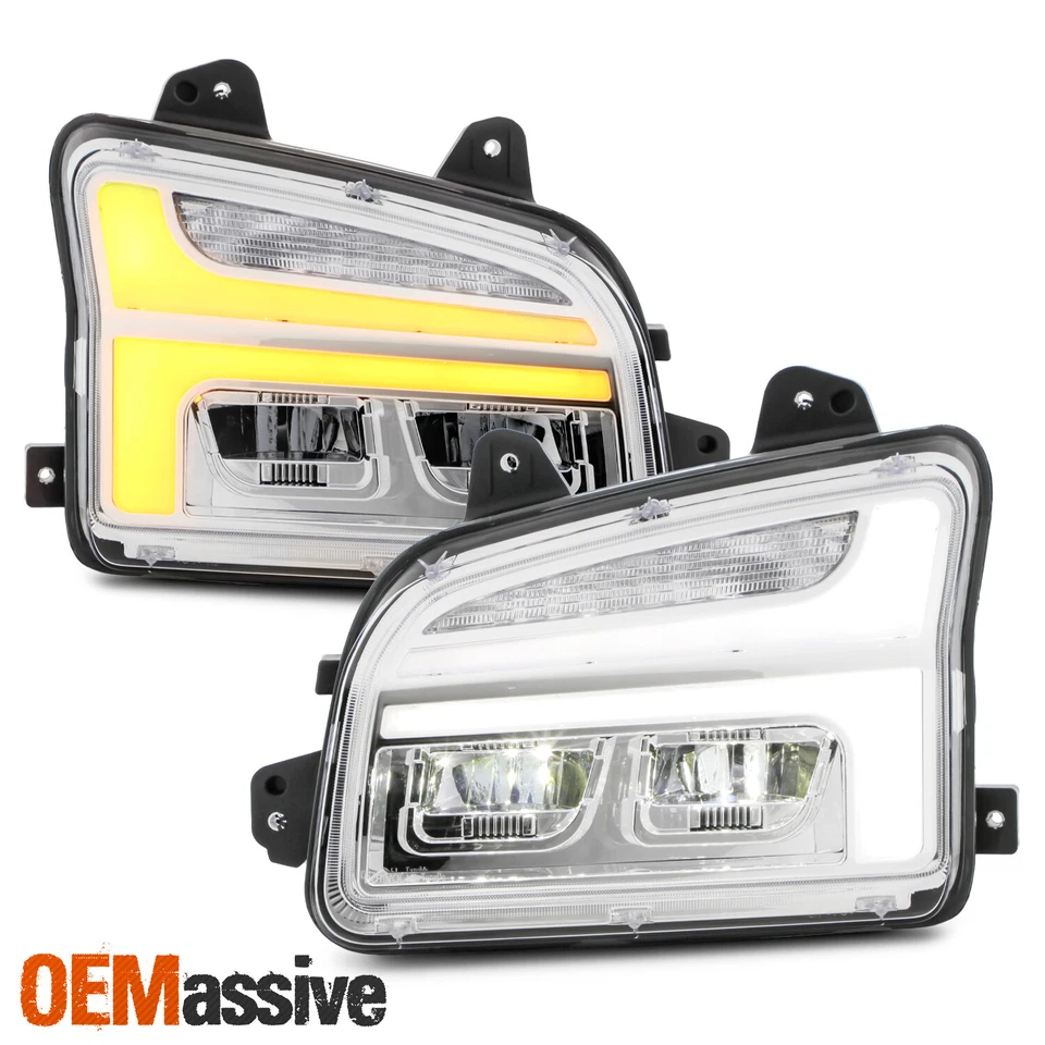Faros traseros cromados DRL para Kenworth T880 Clase 8 2019-up [LED] Foto 2 de 4