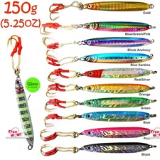 Fish WOW! 150g Fishing Vertical Jig 5.25oz Knife Lures trolling butterfly NEW