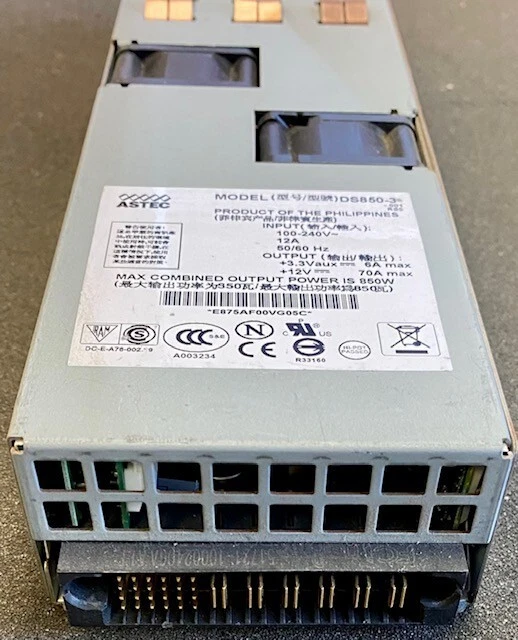 FUENTE DE ALIMENTACIÓN SUN 300-1971-01 ASTEC DS850-3 FIRE X4600 - 850W Foto 3 de 4