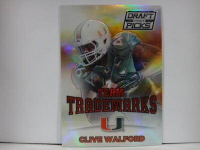 2015 Panini Prizm Collegiate Draft Picks #9 Team Trademarks Clive Walford  RC