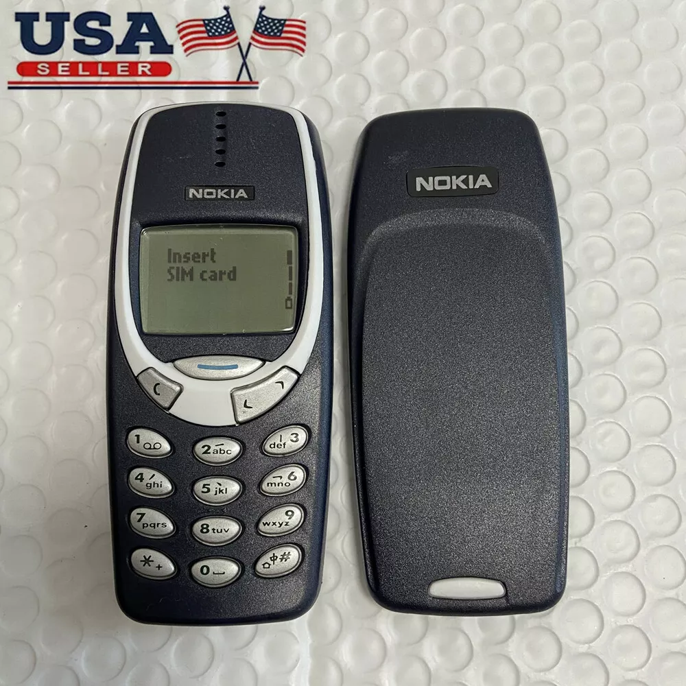 Nokia 3310 Navy blue Unlocked 2G GSM 900/1800 Mobile Phone - with Snake II  Game