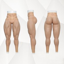 Smitizen Realistic Silicone Fake Strong Muscle Leg Pants for Male Party Cosplay