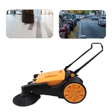 41'' Walk-Behind Sweeper Street Floor Road Sweeping Floor Cleaner Hand Push