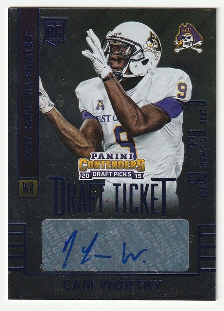2015 Panini Contenders Cam Worthy East Carolina Pirates Autogrammkarte