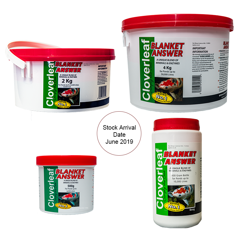 CLOVERLEAF BLANKET ANSWER FISH KOI POND TREATMENT AVAILABLE 500g, 800g