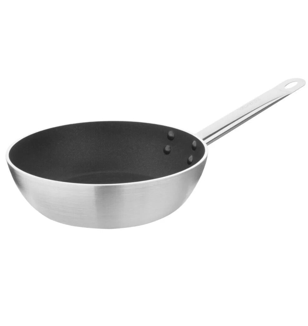 Induction Saute Pan Vogue Frying Heavy Duty Non Stick Professional 24cm Top dia