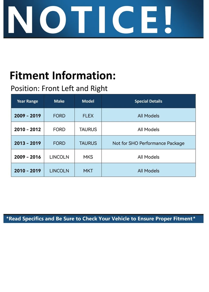 Par de cojinetes y bujes de rueda delantera para Ford Taurus Flex Lincoln MKT 2010-2019 Foto 3 de 4