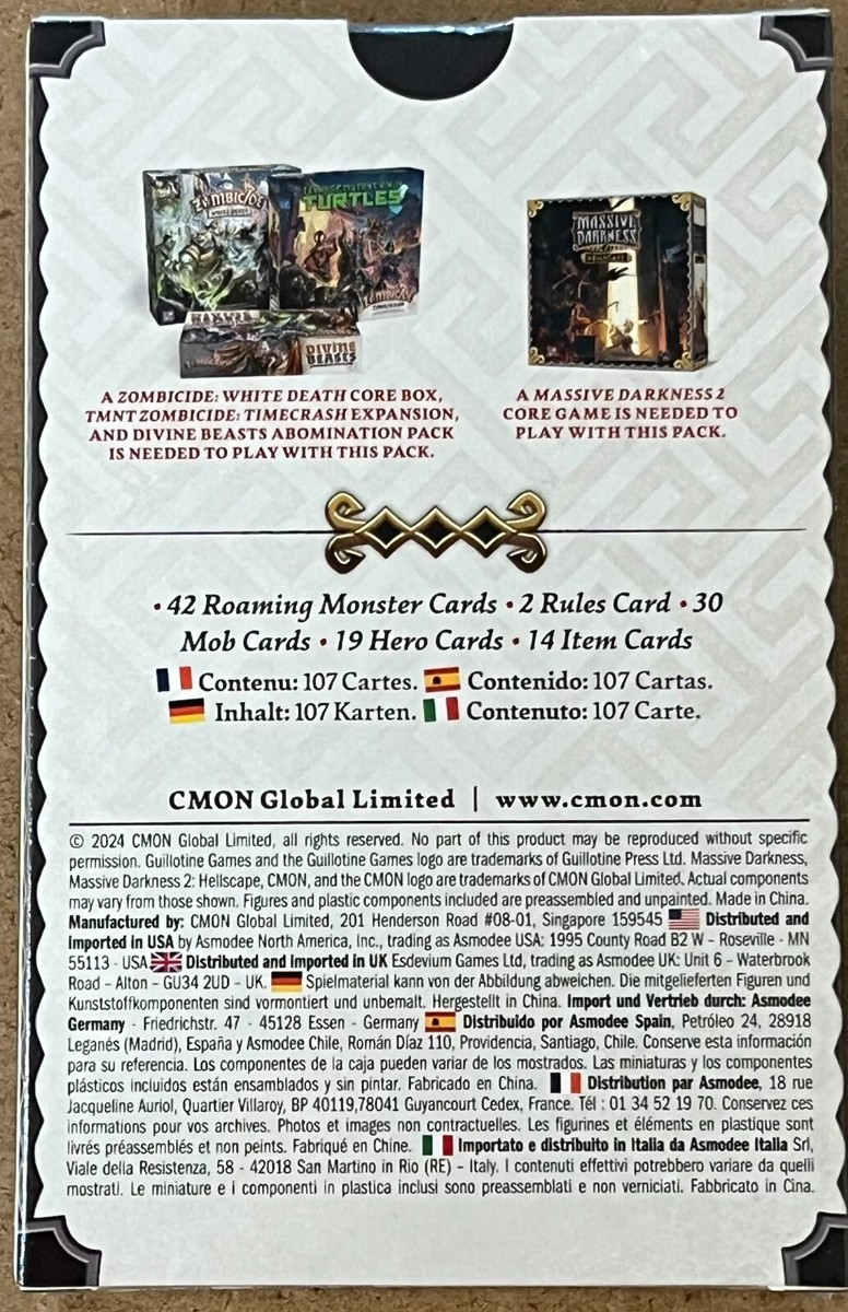 Massive Darkness 2 Crossover Pack Zombicide White Death