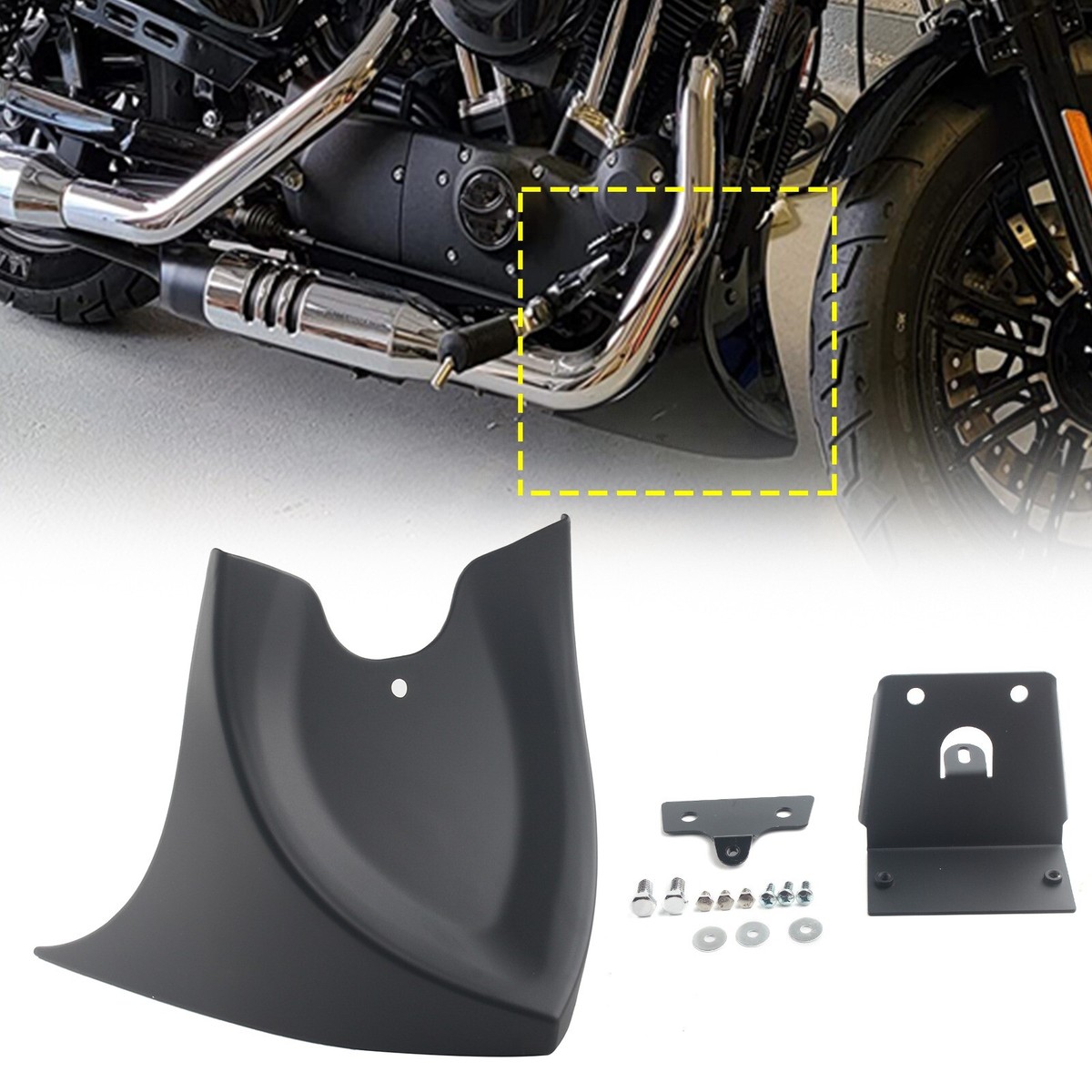 Matte Black Front Chin Fairing Fender Fit For Harley Davidson