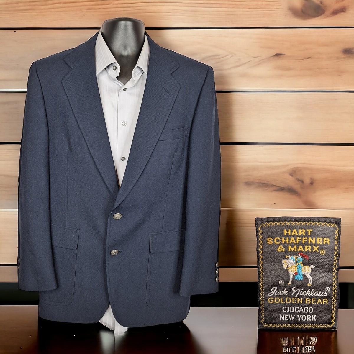 ジャケット・アウター Hart Schaffner Marx - Smart Coat (40R) Hart Schaffner Marx Jack Nicholas Sport Coat Mens 40R Navy