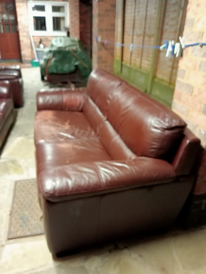 leather sofas 3 and 2 seater used eBay