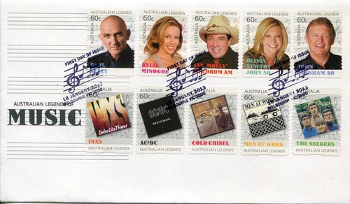 2013 Australian Legends Of Music - FDC Self Adhesive stamps