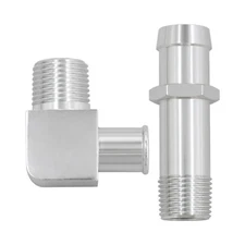 2PCS Heater Hose Fitting 3/4" Water Pump 5/8" Intake For Chevy SBC V8 Engines