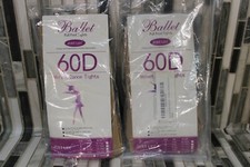 2 PACK-Just LSY Ballet Full Foot Tights 60D Velvet One Size Beige