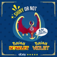 Lunala Shiny or Non ✨ 6 IV Competitive Customizable Pokémon Scarlet Violet