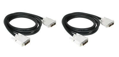 NEW 2-PACK CablesToGo C2G 26946 6.6' DVI-I Male/M Digital/Analog Video Cables