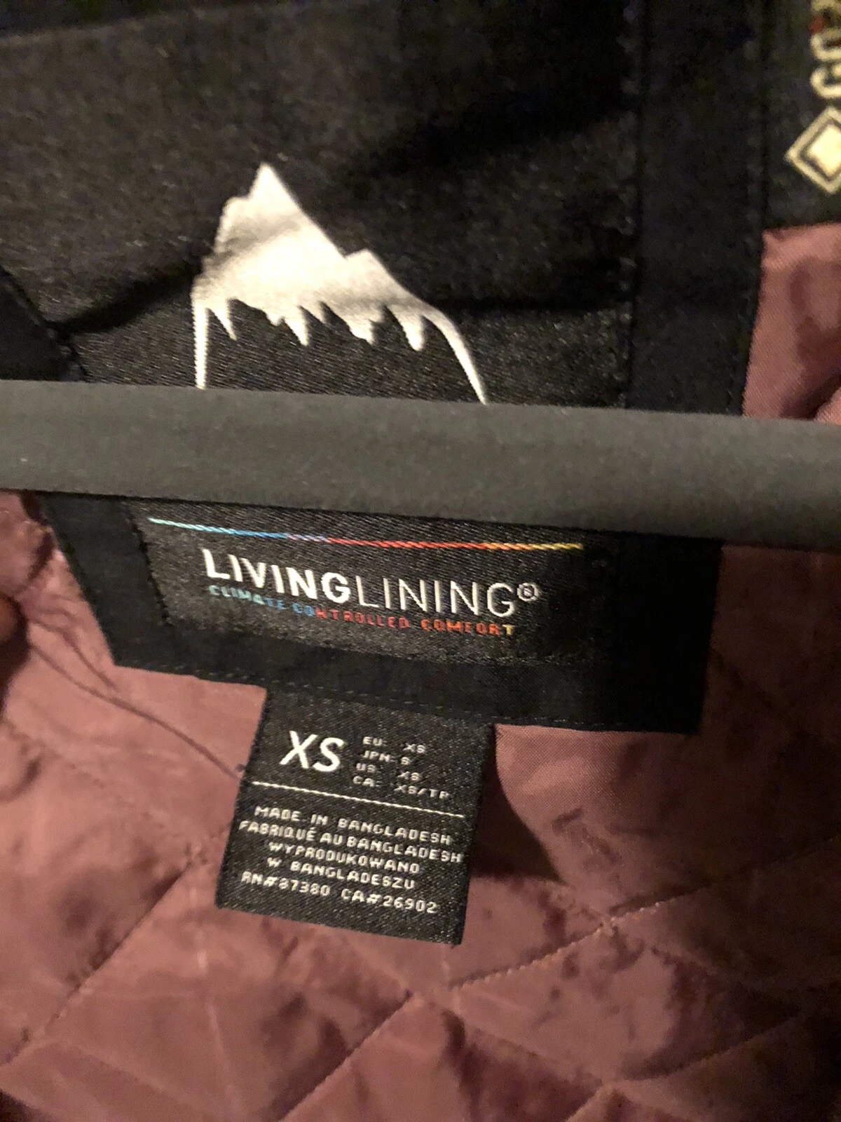burton gore-tex eyris hooded true rose jacket