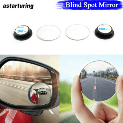 2x Blind Spot Car Mirror Rimless Frameless Glass Wide Angle Convex Mirrors 