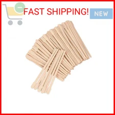 JANYUN 200 Pcs Wooden Eyebrow Waxing Sticks with Handle for Hair Removal - Face,