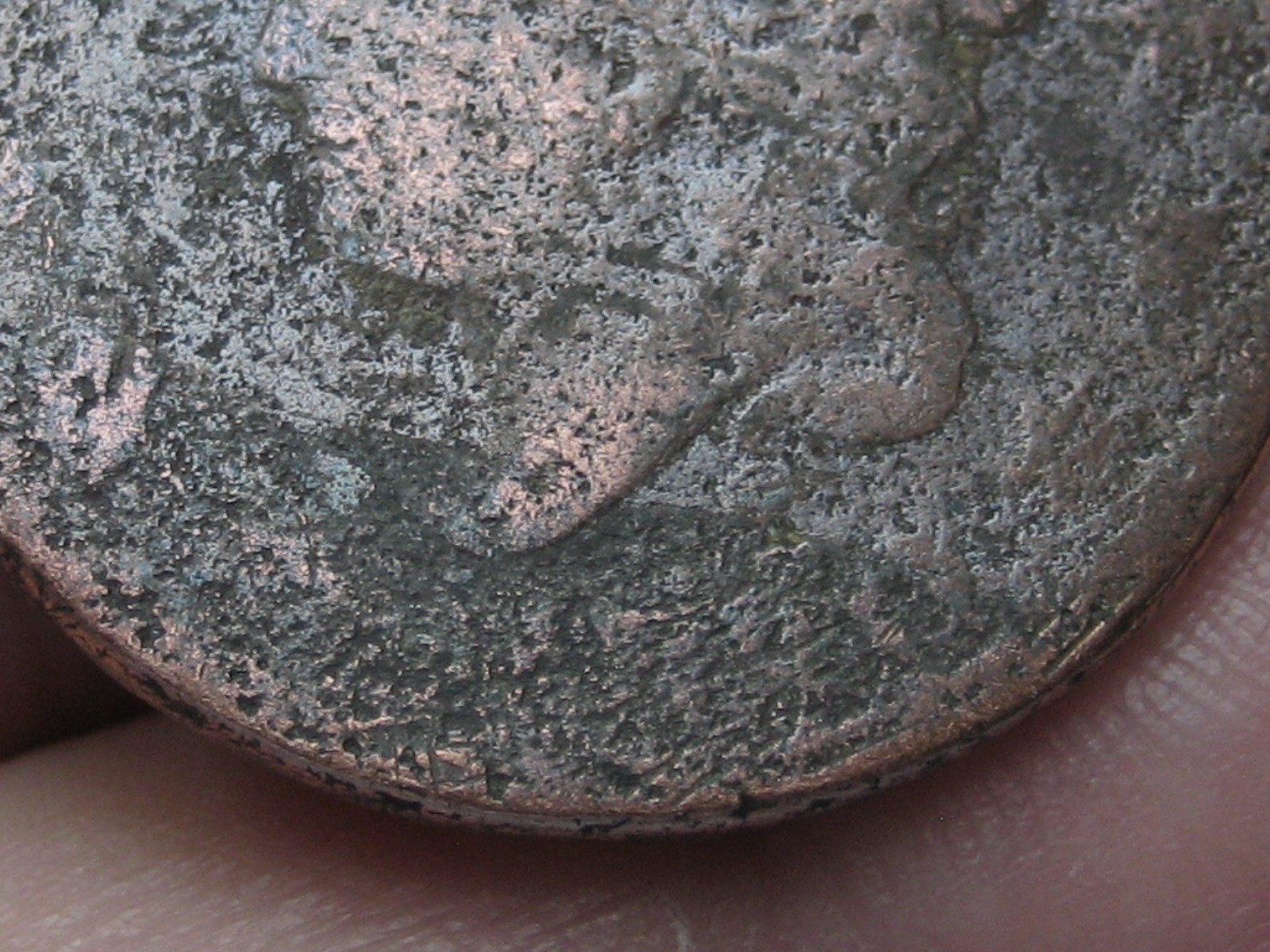 1820 Matron Head Large Cent Penny- Large Date, About Good Details, Holed