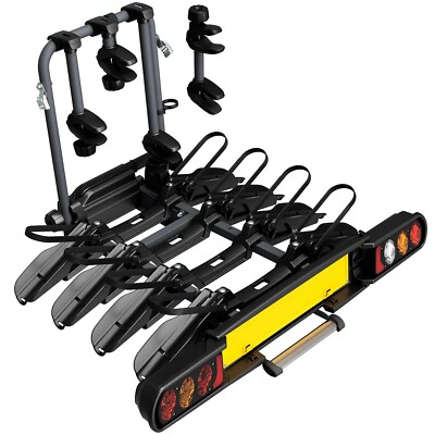 Peruzzo Pure Instinct 4 Bike Car Rack Tow Ball Carrier - Heavy Duty, Durable