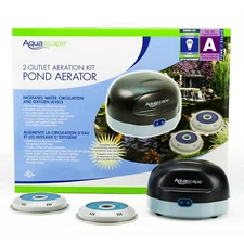 AQUASCAPE #75000 POND AERATOR 2-OUTLET AERATION KIT 