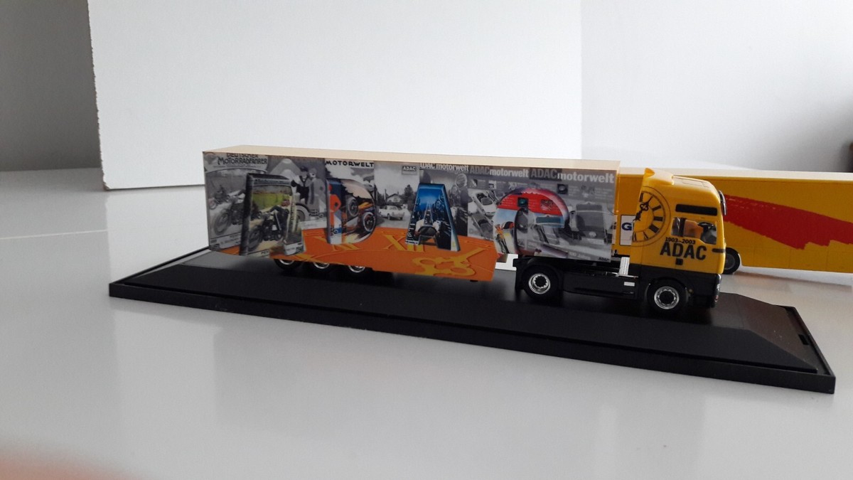 RARITÄT! ALBEDO ALPHA Herpa 1:87 MAN Sattelzug Renntransporter BMW Team Isert TV EUR 7,99