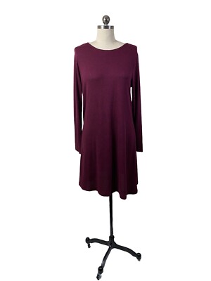 old navy burgundy dress Puff-Sleeve V-Neck Crepe Midi asymmetrical neckline sleeveless ruching at waist relaxed fit hits above knee models are approx Old Navy Dress Women's Plus