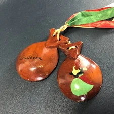 Spanish Castanets Spanish Dancers Wooden Varnished  Vintage