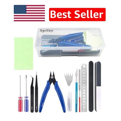 Versatile 16-Piece Model Tools Set - Perfect for DIY Miniature Projects