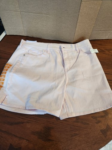 Jessica Simpson Pink Denim Slide Slit Shorts Size 12 - 第 1/4 張圖片