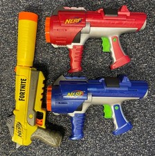 Nerf Foam Dart Gun Lot Of 3 - Dart Tag Set And Fortnite WORKING