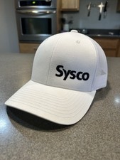 Sysco Food Service White Embroidered Trucker Adjustable Hat Sharp!