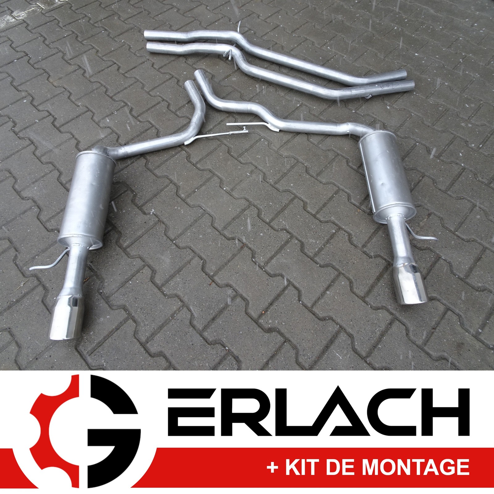 Silencieux échappement Audi A6 C6 anti-vibration pot sport inox 2.4 3.0 3.2 FSI