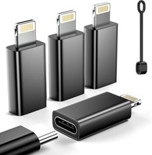MFi Certified USB C to Lightning Adapter 4-Pack, 27W Fast Charging  Data Sync