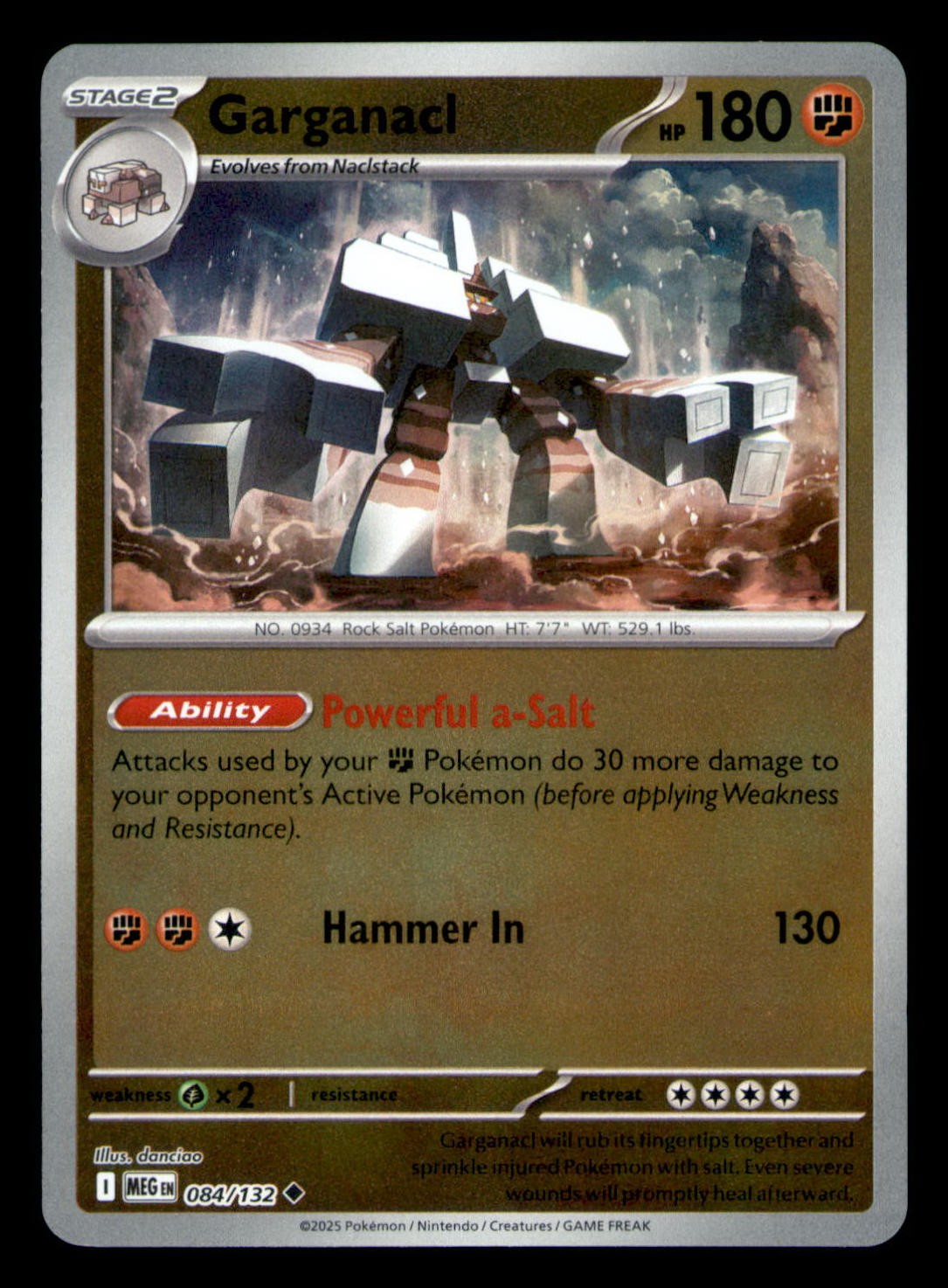 Garganacl Normal Uncommon ME01: Mega Evolution 084/132 NM