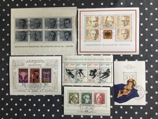 Lot de blocs-feuillets allemands oblitérés.