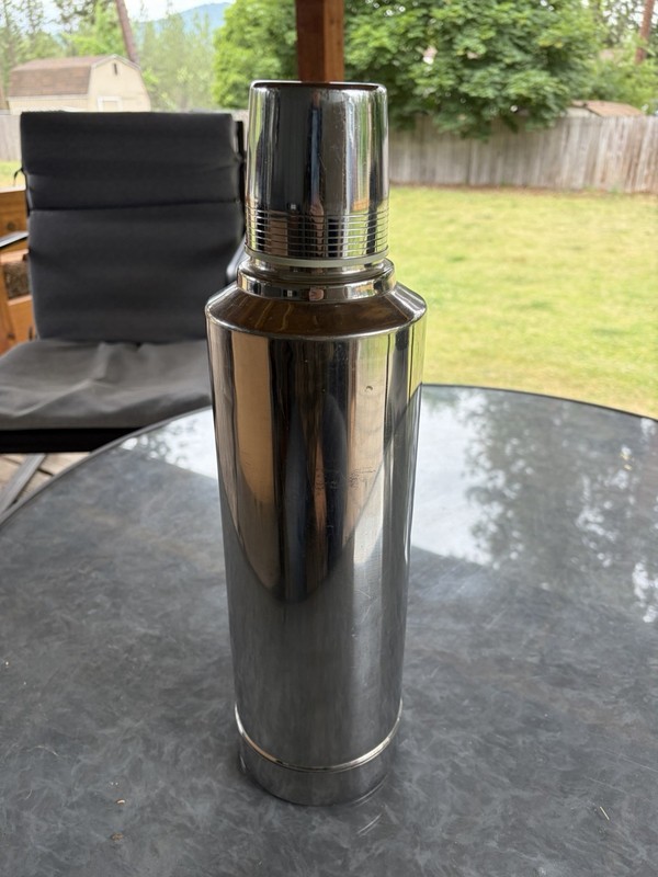 Stanley Aladdin Silver Bullet Vintage 1 Liter Stainless Steel Thermos 16inch