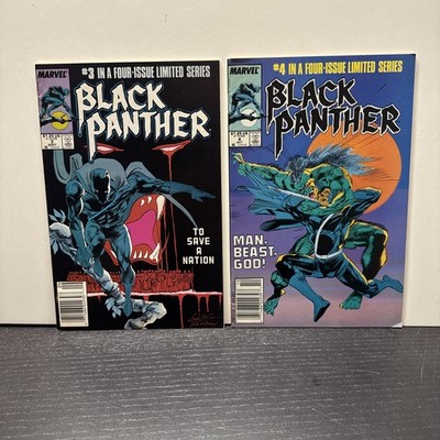 2 BLACK PANTHER MARVEL COMIC BOOKS 3 & 4 ISSUE 1988