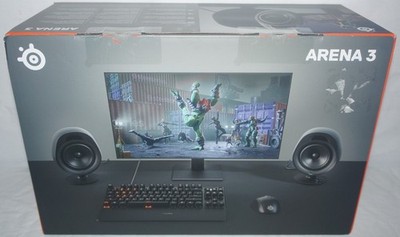 NEW SteelSeries Arena 3 Full Range 2.0 Desktop Gaming Speakers Wired & Bluetooth