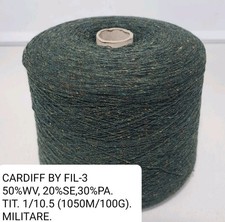 Filato yarn stock lot rocche CARDIFF BY FIL-3 TWEED LANA/SETA  675 g.