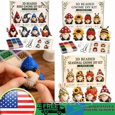 3D Beaded Bird Gnome/ Gnome/ Seasonal Gnome DIY Kit, Cute Bead Art Crafts Gift
