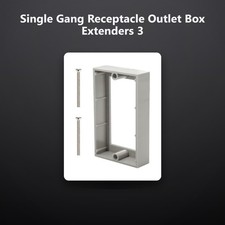 Single Gang Receptacle Outlet Box Extenders 3/4",Gray,Pack of 1 Includes 2 ...