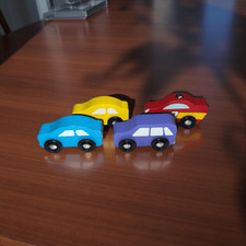 Melissa Doug Wooden Train Cars Vehicles 8 Pcs