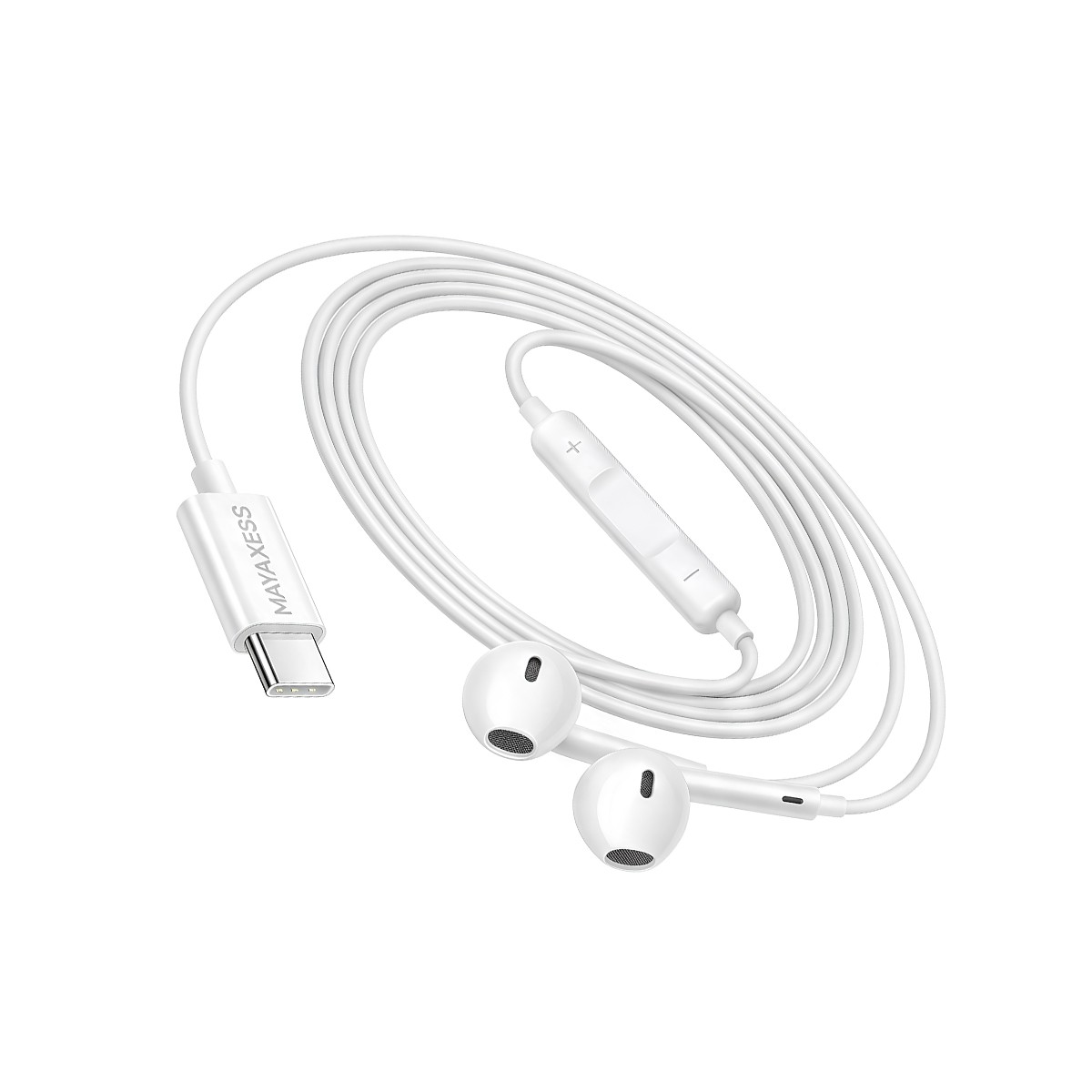 Écouteurs filaires USB-C à réduction passive de bruit pour Xiaomi 15T blanc