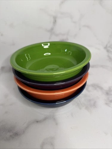 Fiestaware Made in USA Fiesta Cereal Soup Bowls 7" (LOT OF 4)