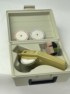 Vintage Dymo M 6 Embossing Label Maker with Hard Case TESTED With 3 Wheels