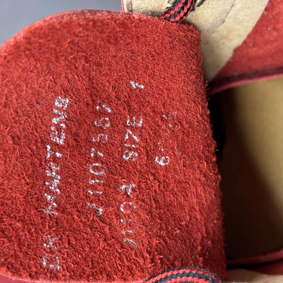 Dr Martens Vintage Boots Youth Child Size 1 Red Patent Leather Made In England - Image 2 of 4