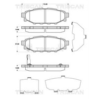 Triscan BremsbeläGe Bremsbelegsatz Hinten FüR Subaru Forester XV